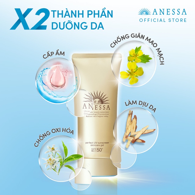 Gel Chống Nắng Anessa Perfect UV Sunscreen Skincare Gel 90g – THẾ GIỚI SKINFOOD
